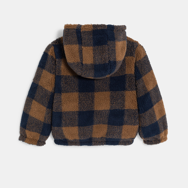 سترة بسحّاب ذات وجهين باللون الأزرق الداكن للأولاد